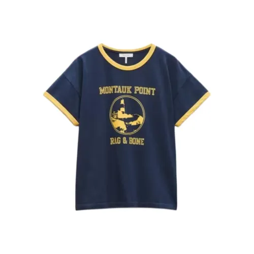RAG BONE Морской Синий Женские T-Рубашки