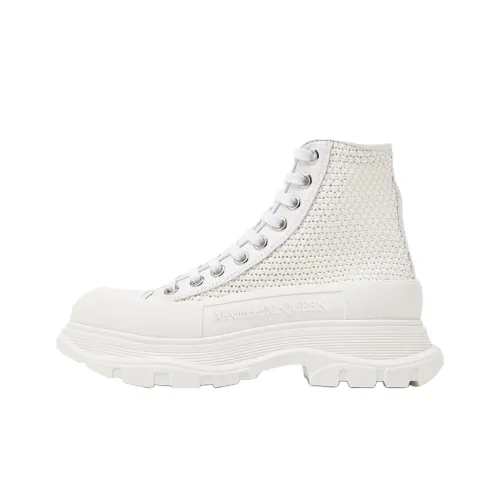 Alexander McQueen Tread Slick Короткий Martin Boot Женские Белые