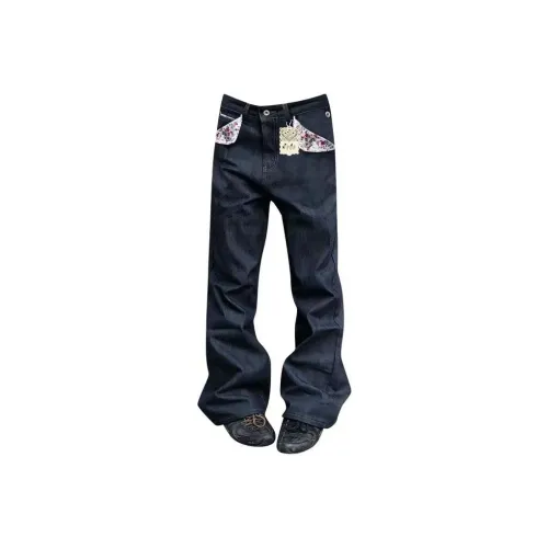 VPDP Темно-синий Унисекс Джинсы