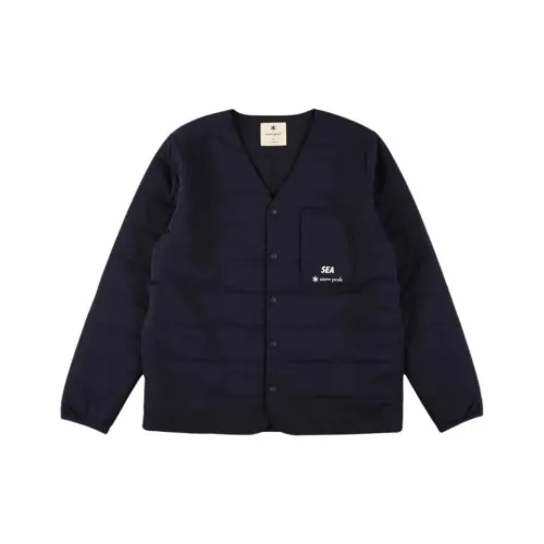 WIND AND SEA x SNOW PEAK SNOW PEAK Co Бренд FW25 Гибкий Утепленный Кардиган Куртка Унисекс