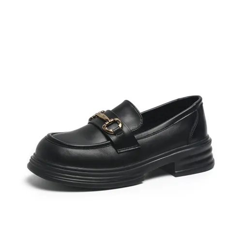 V Балет Балетки Лоферы 4CM Женские Черный