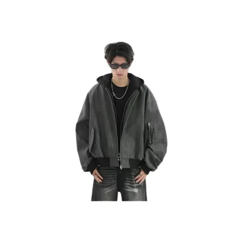 Wooden Rabbit Роскошная уличная мода Ретро Куртки Мужские