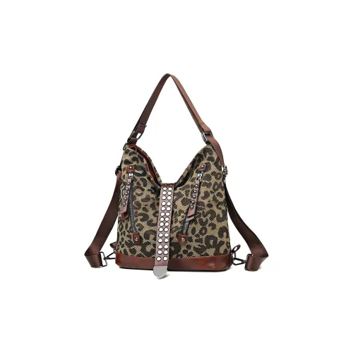 SMVP ПУ (полиуретан) Рюкзак Сумка через плечо Женская с леопардовым принтом