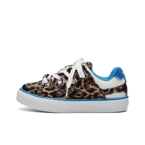 MUKALUO Скейтборд Кроссовки Низкие Леопардовый принт Синий Женские
