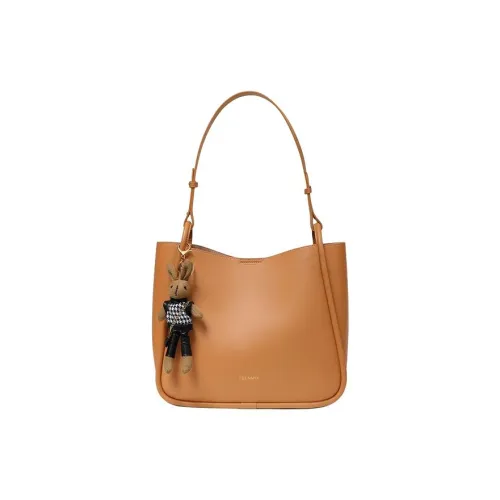 teenmix Сумка через плечо из коровьей кожи с микрофиброй и синтетической кожей женская желто-коричневая