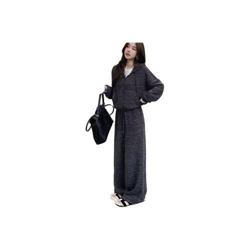 Dippanis Серые полосы Женские Повседневные костюмы