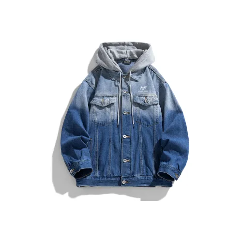 FALIAMS Небесно-голубой Белый Облако Унисекс Джинсовые куртки