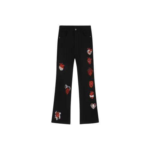 VIPGOOSE Черные Унисекс Джинсы