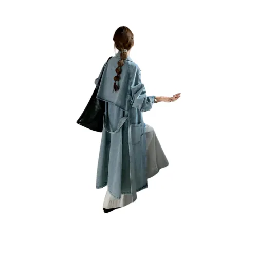 DITB Джинсовый синий Женская тренч