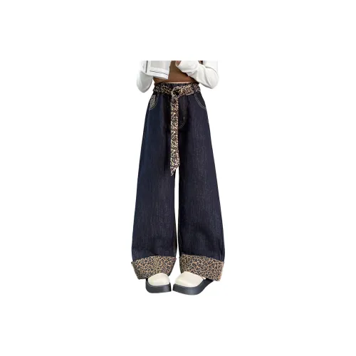 SAINT WATERS Леопардовый принт Брюки Школьный возраст Джинсы