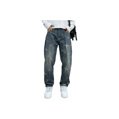 JIKENDI Blue Men's Jeans JIKENDI Синий Мужские Джинсы