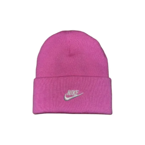 Nike Переработанный полиэстер Шапки-бини Унисекс Розовый Белый