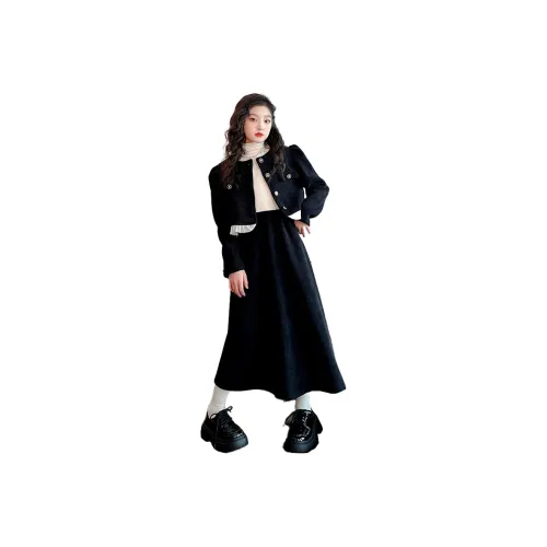 YOUMIWU Черный комплект Kids Комплекты с юбкой