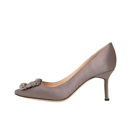 MANOLO BLAHNIK Hangisi 70 Узкий каблук Высокие каблуки 7 см Женские Серый