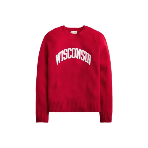 J.Crew Red Unisex Sweaters J.Crew Красный Унисекс Свитеры
