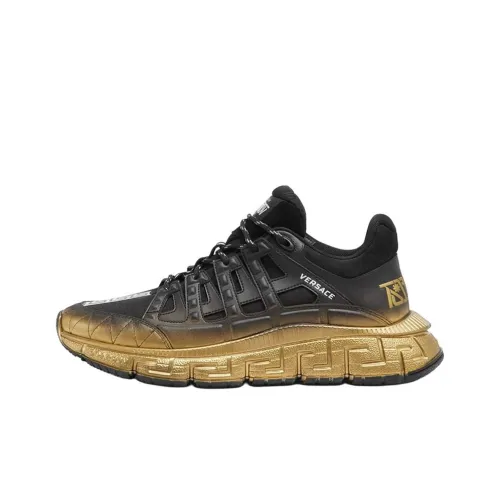 VERSACE Trigreca Низкий Топ Спортивная Повседневная Обувь Мужская Черная