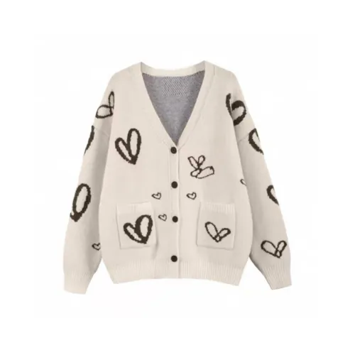 Dippanis Кофейный Коричневый Сердце Женская Трикотаж