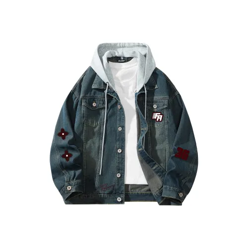 FALIAMS Ностальгический зеленый унисекс джинсовые куртки