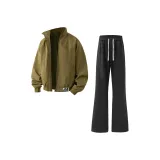 Комплект одежды (Армейский зеленый топ + черный низ)