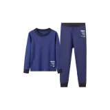 ZF-Светлый Мягкий Флис Комплект Нижнего Белья в Темно-Синим Цвете