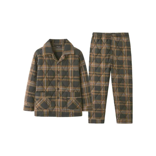 DUOQIAOMEI Серый Мужской Пижамный Комплект