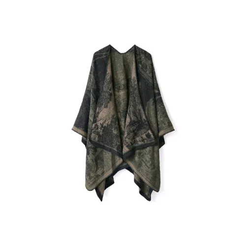 AUTOMOBILI LAMBORGHINI Полиэстер Палантины Женские Черный Коричневый Зеленый