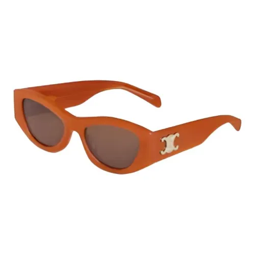 CELINE Ацетат Нерегулярная форма Солнцезащитные очки Женские Красно-коричневый