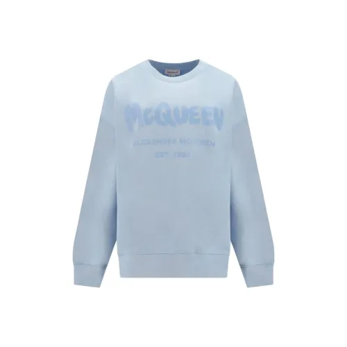 Alexander McQueen Толстовка Женская Светло-Синяя