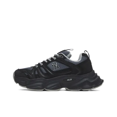 MLB New York Yankees Дышащий Рекомендуемый рост Увеличение Низкий Топ Толстая подошва Кроссовки Унисекс Черный