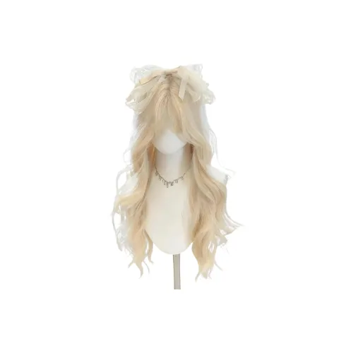UMIFFA [Океанический Эльф] Белый золотой Перука для длинных волос для женщин
