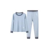 ZF-Светлый Мягкий Флис Комплект Нижнего Белья (Элегантность Синий)