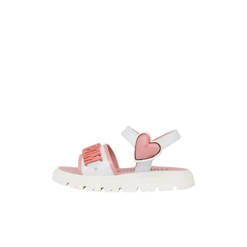 MOSCHINO Детские сандалии белые розовые для малышей