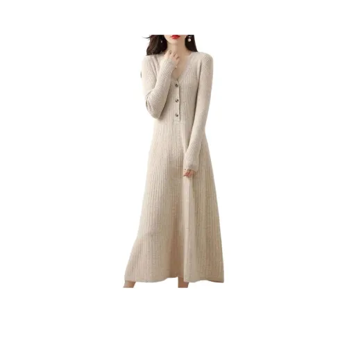 XIANSINIAO Длинное платье с длинными рукавами женское