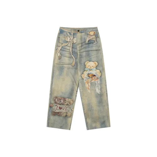 TREND ST Blue Unisex Jeans TREND ST Синий Унисекс Джинсы