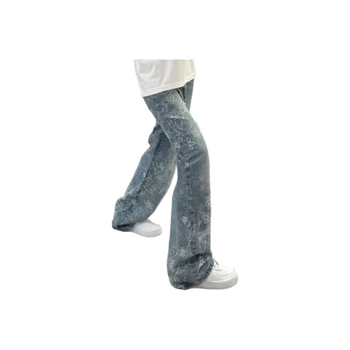 DAFK Светлый Винтажный Синий Мужские Джинсы