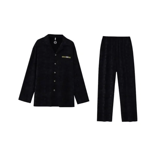 FAVMARTHA Starry Black Мужской Пижамный Комплект