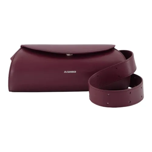 JIL SANDER Cannolo Регулируемая Сумка через плечо Мини Женская Темно-красная