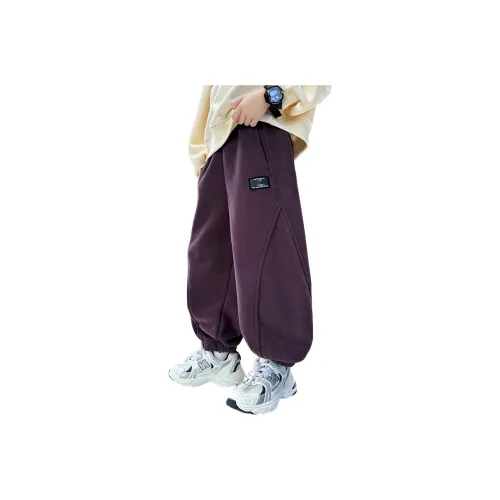 Rindu Тренировочные брюки Осенний Корейский стиль Детский Фиолетовый
