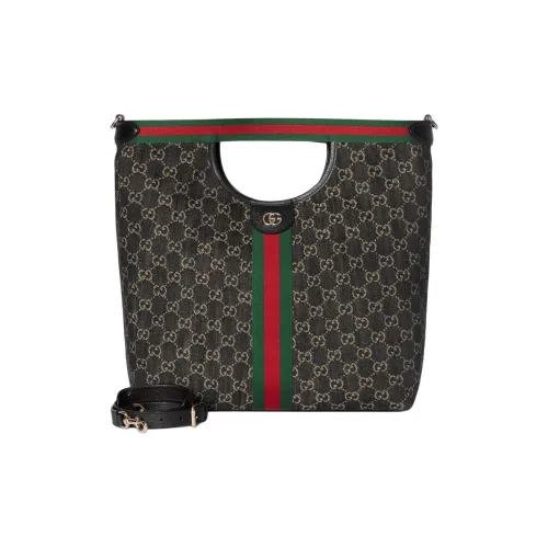 GUCCI GG Denim Сумка через плечо большая мужская черно-белая