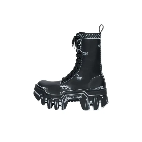 Balenciaga Bulldozer Crew Martin Boots 8 см Женские Черные