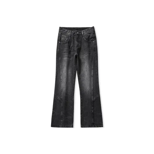 JFU Черные Мужские Джинсы