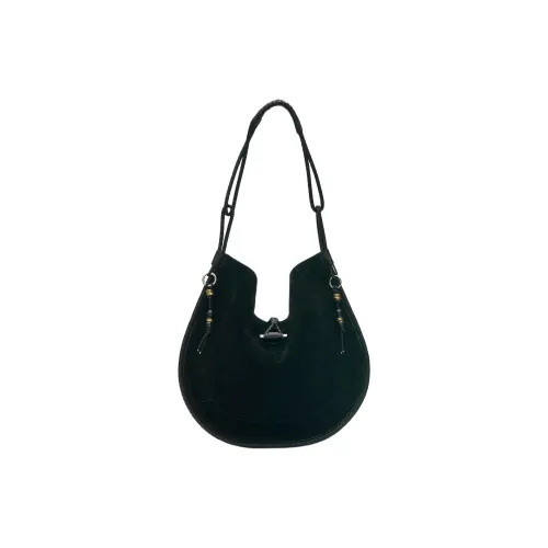 ISABEL MARANT Сумка через плечо из телячьей замши женская черная