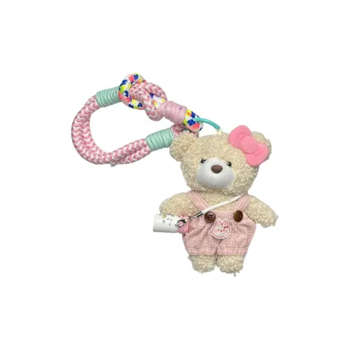 NOMK Медвежонок Брелок Милый Комбинезон Через плечо Чашка для воды Плюшевый Брелок 12,5 см Рекомендуемая высота