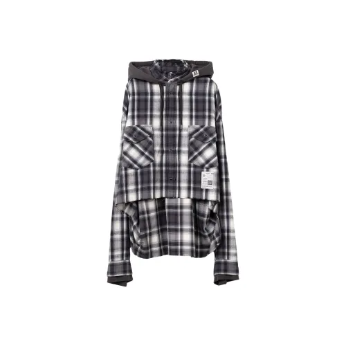 Maison Mihara Yasuhiro FW25 Толстовка Комбинированная Клетчатая Рубашка Женская