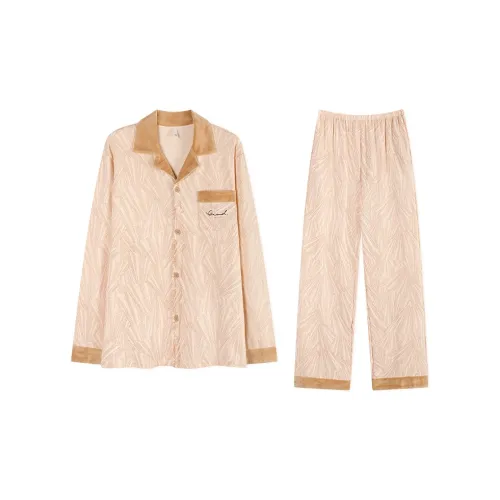 Mulong Family Оранжевый Красный Мужской Пижамный Комплект