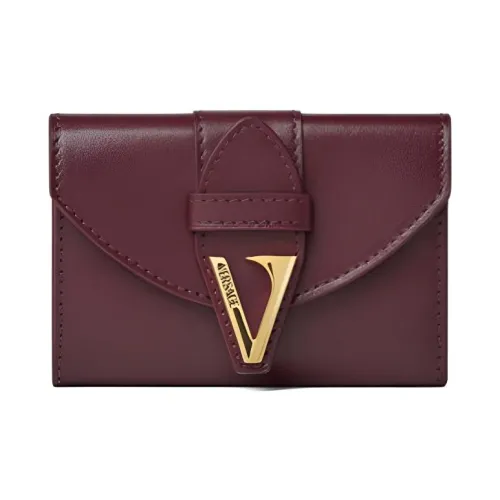 VERSACE Кошелек из коровьей кожи унисекс красный