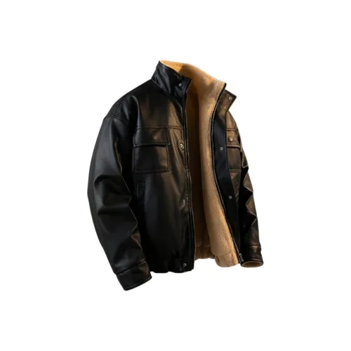 BANKONGSHAN Кожа Куртка Пальто Унисекс