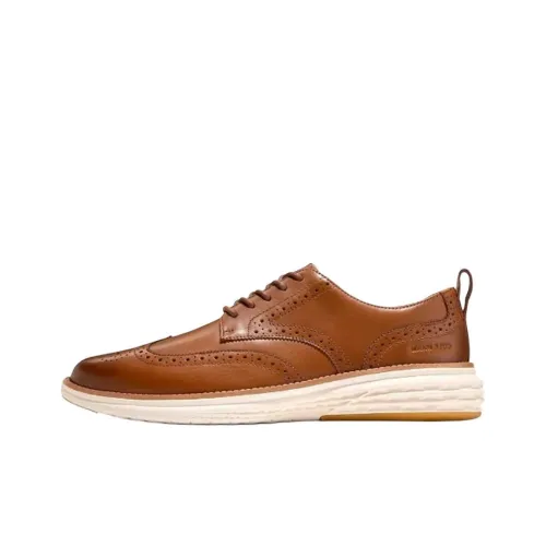COLE HAAN Grand Hurrion Wingtip Повседневные кожаные туфли Мужские Коричневые