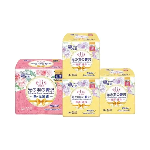 Elis Свет And Перо Night And Day Combo Set Санитарные прокладки Дружественные к коже и Дышащие