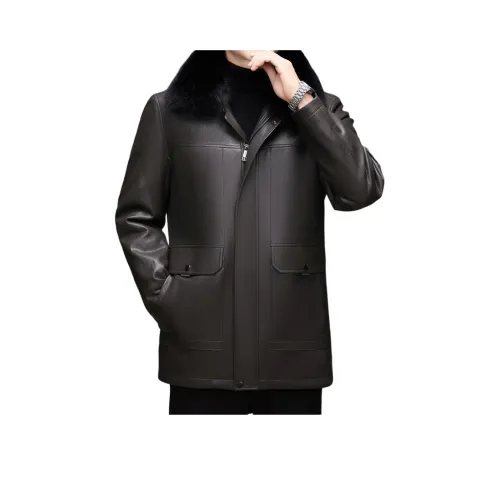 EMINU Мужские кожаные куртки